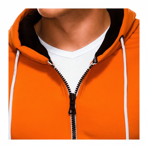 Sweat à capuche zippé surdimensionné vierge de haute qualité pour hommes avec fermeture éclair en polaire GSM lourde du Pakistan Sweat à capuche zippé pour hommes - Product Image 2