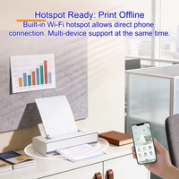 Impresora Portátil a Color de Larga Duración de Batería con Compatibilidad Total con el Sistema, Impresora de Inyección de Tinta Inalámbrica para Trabajo Remoto y Nómadas Digitales