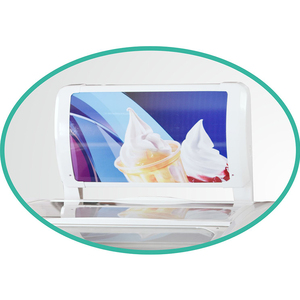 Cambio <span class=keywords><strong>de</strong></span> temperatura única curvas/arco <span class=keywords><strong>puerta</strong></span> <span class=keywords><strong>de</strong></span> vidrio congelador helado escaparate - Product Image 6