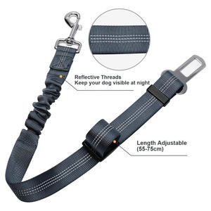 Sabuk pengaman hewan peliharaan panjang dapat disesuaikan pemasangan cepat OEM/ODM kustom sabuk kursi mobil anjing keselamatan untuk perjalanan hewan peliharaan - Product Image 4