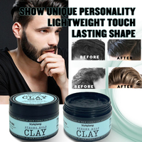 Marque privée 100ML Cire pour cheveux mats forte tenue pour hommes Superbe argile mate texturante