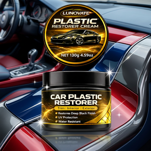 LUNOVATE Restaurateur Plastique Voiture Crème 130g Noir Intense Brillance Intérieure/Extérieure Protection UV Résistant à l'Eau 3 Ans - Product Image 5