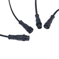Connecteur de câble PVC étanche M12 pour éclairage extérieur, résistant aux hautes et basses températures, prise mâle-femelle à trois conducteurs