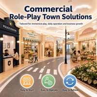 Equipo de Juego Suave para Niños, Comercial, para Centros de Entretenimiento Familiar, con Certificación CE, Diseño de Calle de Flores y Tienda de Policía