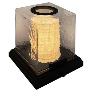 Lámpara de Pie de Vidrio Estilo Chino Jia Wenjun, Pantalla Beige, LED 220V, Lámpara para Recepción de Hotel - Product Image 2