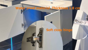 Meuble sous-vasque flottant en contreplaqué de 23 et 32 pouces avec <span class=keywords><strong>Mrror</strong></span> sur le mur avec lavabo en céramique - Product Image 5