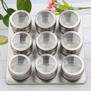 Latas de especias magnéticas, latas de especias de acero inoxidable con pedestal - Product Image 3