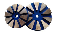 Disque abrasif diamanté segmenté de 3 pouces (80 mm) à liant métallique, grain abrasif fin 30-200 pour machine Terrco