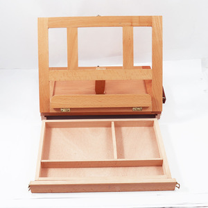 FOSKA Boîte de rangement multifonctionnelle en bois de hêtre massif avec 1 tiroir pour les étudiants en art et les débutants - Product Image 2