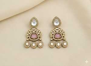 Ensemble de boucles d'oreilles anciennes en mehendi, design ethnique traditionnel, bijoux indiens pour femmes, occasions culturelles festives - Product Image 3