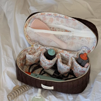 Organisateur de voyage professionnel de luxe en velours avec fermeture éclair, grande capacité, imperméable, avec poignée souple, pour trousse de maquillage