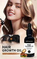Huile de croissance capillaire GREENLEM en marque propre avec romarin et graines noires, huile essentielle naturelle et biologique OEM pour le traitement des cheveux clairsemés
