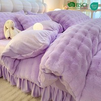 Couverture en fausse fourrure de lapin texturée et moelleuse pour chambre à coucher et hôtel, personnalisable OEM, vente en gros