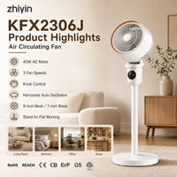 Ventilateur de circulation d'air numérique LCD pliable à oscillation automatique 3D haute vitesse avec support pour téléphone – Meilleure vente