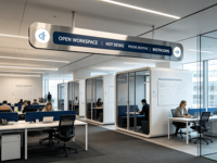 Signalétique de plafond directionnelle en profilé aluminium, panneau de signalisation standard pour l'extérieur, alimentation AC/DC pour hôtels et centres commerciaux