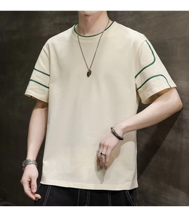 T-shirt décontracté léger pour <span class=keywords><strong>homme</strong></span> T50020 à manches courtes, respirant, séchage rapide, en polyester, avec logo, coupe ample et carrée, sous-vêtement vierge - Product Image 3