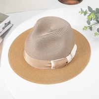 Chapeau Fedora en paille d'été pour hommes et femmes, chapeau de soleil pour couple, protection solaire de plage, chapeau jazz tressé pour les occasions décontractées, quotidiennes, en plein air, fêtes, pêche
