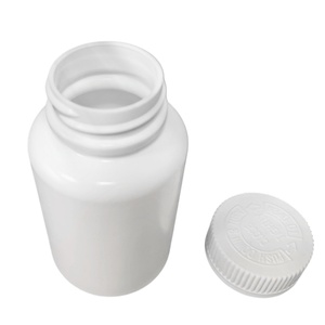 ขวดพลาสติก HDPE สีขาว ขนาด <span class=keywords><strong>150</strong></span> มล. สำหรับใส่ยาเม็ด อาหารเสริม ทรงกลม พร้อมฝาเกลียวแบบป้องกันเด็ก - Product Image 2