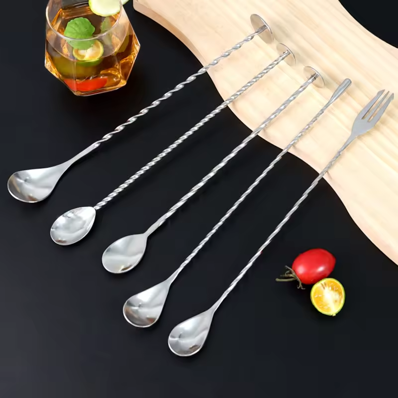 Bar Stainless Steel Cocktail Mixing Spoon