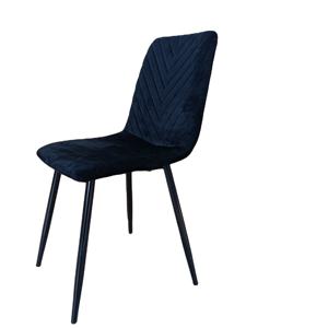 Grande Table à Manger Effet Bois Marron 6 Chaises Pesaro Velours Pieds Noirs DE 4 CHAISES <span class=keywords><strong>LEO</strong></span> VELOURS BROSSÉ BLEU - Product Image 1
