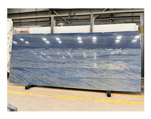 Losa de Mármol Azul Macaubas Pulido Moderno de Lujo con Vetas Blancas, Impermeable, para Paredes Interiores, Encimeras - Product Image 2
