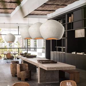 Suspension LED Minimaliste Japonaise Style Wabi-Sabi Vintage Designer pour Salle à Manger et Chambre, Luminaire Nordique Moyen - Product Image 4