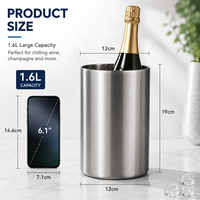 Seau à glace isotherme moderne en acier inoxydable de haute qualité pour fêtes