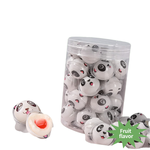 Toptan lal 3D Panda şekli sakızlı şeker düşük adedi Yummy yumuşak Fudge topu jöle ayı şişe tatlı meyveli şeker hiçbir katkı - Product Image 6