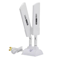 Qiyuntong Dual Antenna 5G CPE Dish 42DBI Penguat Sinyal Pita Frekuensi 42DBI Pemasangan di Tanah Bahan Plastik VSWR 1.5 600-6000MHz Cetakan Khusus