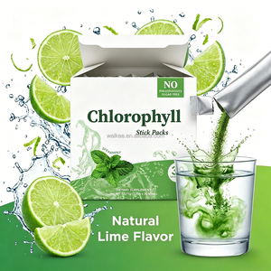 Poudre de Chlorophylle Naturelle en Sachets Individuels Saveur Citron Vert Sans Sucre Mélange de Boissons Complément Alimentaire à Base de Plantes pour le Bien-être Quotidien Boîte de 30 Sachets - Product Image 3