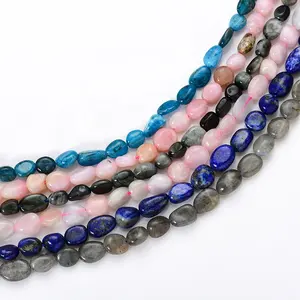 Gemstone Drop Beads High Quality Natural Shaped Gemstone Crystal Tumble Stone Nugget Beads On Sale