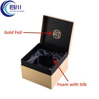 Caja de Regalo Cuadrada de Papel Recubierto Ecológico, Creativa y Variada, Caja Rígida con Logotipo Personalizado para Joyería y Productos Cosméticos
