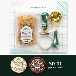 ชุดอุปกรณ์ประทับตราขี้ผึ้งคริสต์มาส พร้อมด้ามจับและลูกปัดสำหรับงานประดิษฐ์ในช่วงเทศกาล - Product Image 5