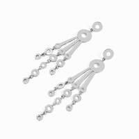 Boucles d'oreilles pendantes à pampilles pour femmes, cercle multi-chaînes en métal, dorées et argentées, pour soirée et usage quotidien