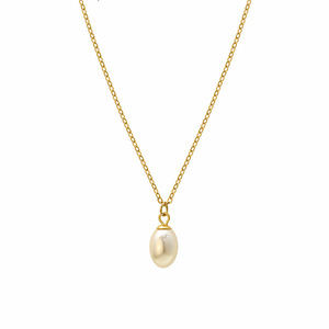 Faux Pearl Pendant Necklace 316 Stainless Steel Gold Clavicle Chain Women's Everyday Wear - Product Image 5