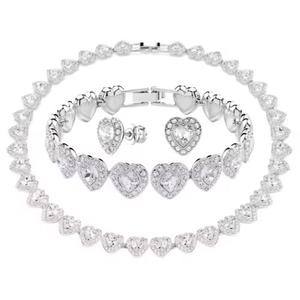 Conjunto de cristal con forma de corazón y diamantes brillantes de la famosa marca de diseñador de moda <span class=keywords><strong>Ariana</strong></span> Grande, en caja rosa, gran éxito de ventas. - Product Image 2