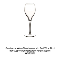Verre à vin rouge Montecarlo 26 cl Pasabahce H 21,5 cm Ø 6,8 cm