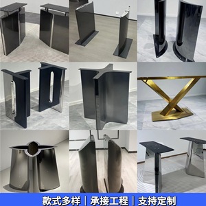 Estante de mesa de comedor comercial de gama alta, placa de roca, pata de acero inoxidable, soporte de lujo para el hogar para juegos de <span class=keywords><strong>restaurante</strong></span>, Metal moderno - Product Image 3