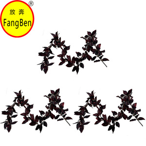 เถาวัลย์ใบกุหลาบประดิษฐ์แบบไม่จำกัดความยืดหยุ่น 172 ซม. สีดำ 36 ใบ รูปทรงสามง่าม สำหรับตกแต่งบ้านและนอกบ้าน - Product Image 5