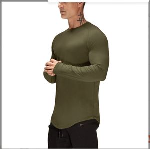 <span class=keywords><strong>2024</strong></span> hombres de manga larga de secado rápido deportes correr cuello redondo pulóver Color sólido transpirable protección UV <span class=keywords><strong>camiseta</strong></span> - Product Image 3