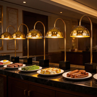 XINGPAI Dubai hôtel cinq étoiles lampe chauffe-aliments électrique éclairage alimentaire moderne lampe chauffante alimentaire unique pour la restauration