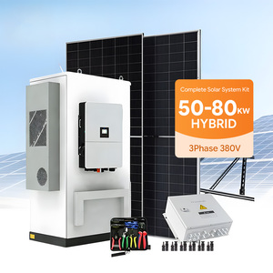 แบตเตอรี่ลิเธียมไอออนเกรดอุตสาหกรรม ระบบ 50KW-80KW ความจุ 100kWh 200kWh 265kWh แบบต่อพ่วงได้ 3 เฟส 220/380V สำหรับสำรองไฟโรงงาน/คลังสินค้า - Product Image 1