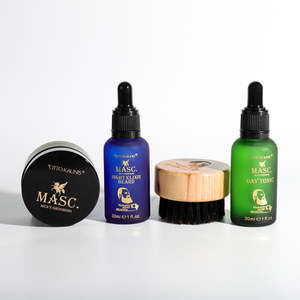 <span class=keywords><strong>Kit</strong></span> de soins pour la barbe et la <span class=keywords><strong>moustache</strong></span>, huile de renforcement, baume coiffant, huile de soin - Product Image 2