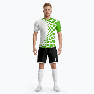 Ensemble de maillots de football à col en V pour hommes, personnalisable avec le nom de l'équipe/les numéros/le nom du joueur, imprimé numériquement, évacuation de l'humidité, coupe ajustée, manches courtes - Product Image 6