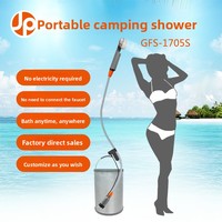 Ensemble de douche électrique auto-amorçant portable Conception simple pour les produits de bain de camping en plein air pour les plaisirs simples