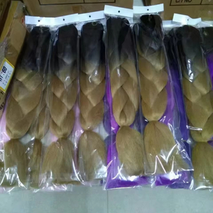 Nhãn Hiệu Riêng 24Inch Tổng Hợp Pre Kéo Dài Bện Phần Mở Rộng Tóc Chịu Nhiệt Sợi Long Lanh Jumbo Ombre Bện Tóc - Product Image 1