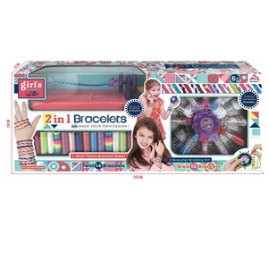 2 en 1, fabrication de bracelets pour enfants, jouets artisanaux, kits de fabrication de bijoux pour enfants, kit de fabrication de bracelets, <span class=keywords><strong>jouet</strong></span> tricoté pour filles, cadeau d'anniversaire - Product Image 6