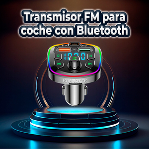 Émetteur FM Bluetooth 5.0 pour voiture avec lumière LED RVB et double ports USB - Product Image 3