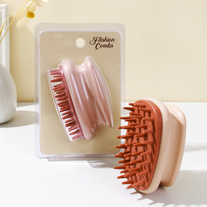 LOGO imprimable tête méridien nettoyage cuir chevelu Massage peigne hommes et femmes nettoie démangeaisons dents douces shampooing brosse - Product Image 2