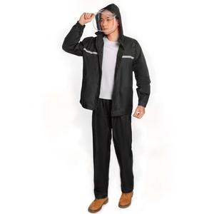 Doublure en maille double couche PVC réfléchissant combinaison de pluie bon marché imperméable adulte pour motocyclistes hommes - Product Image 4